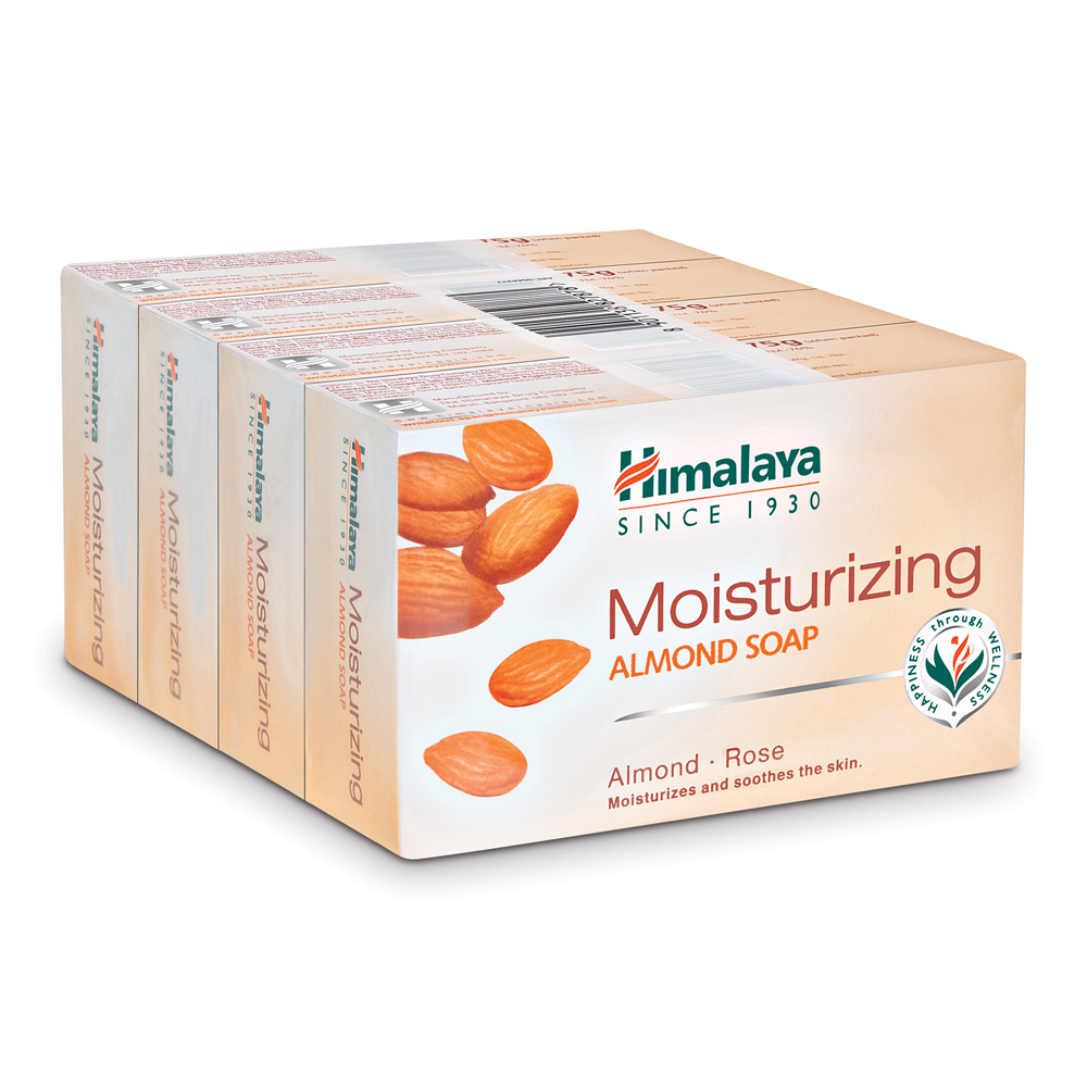 Himalaya Moisturizing Almond Soap 75g x 4 Pack