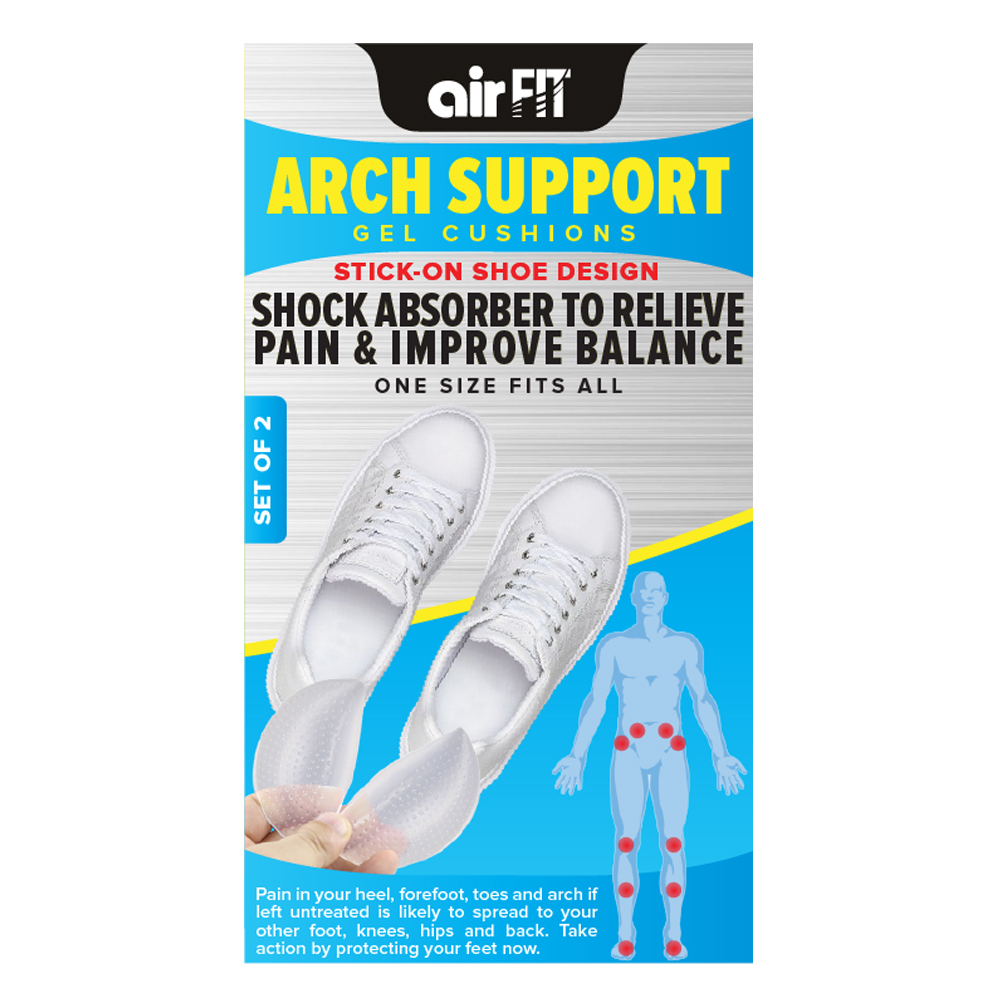 AirFit Arch Support Premium Gel Set - Stick On Shoe Design (2 pcs)