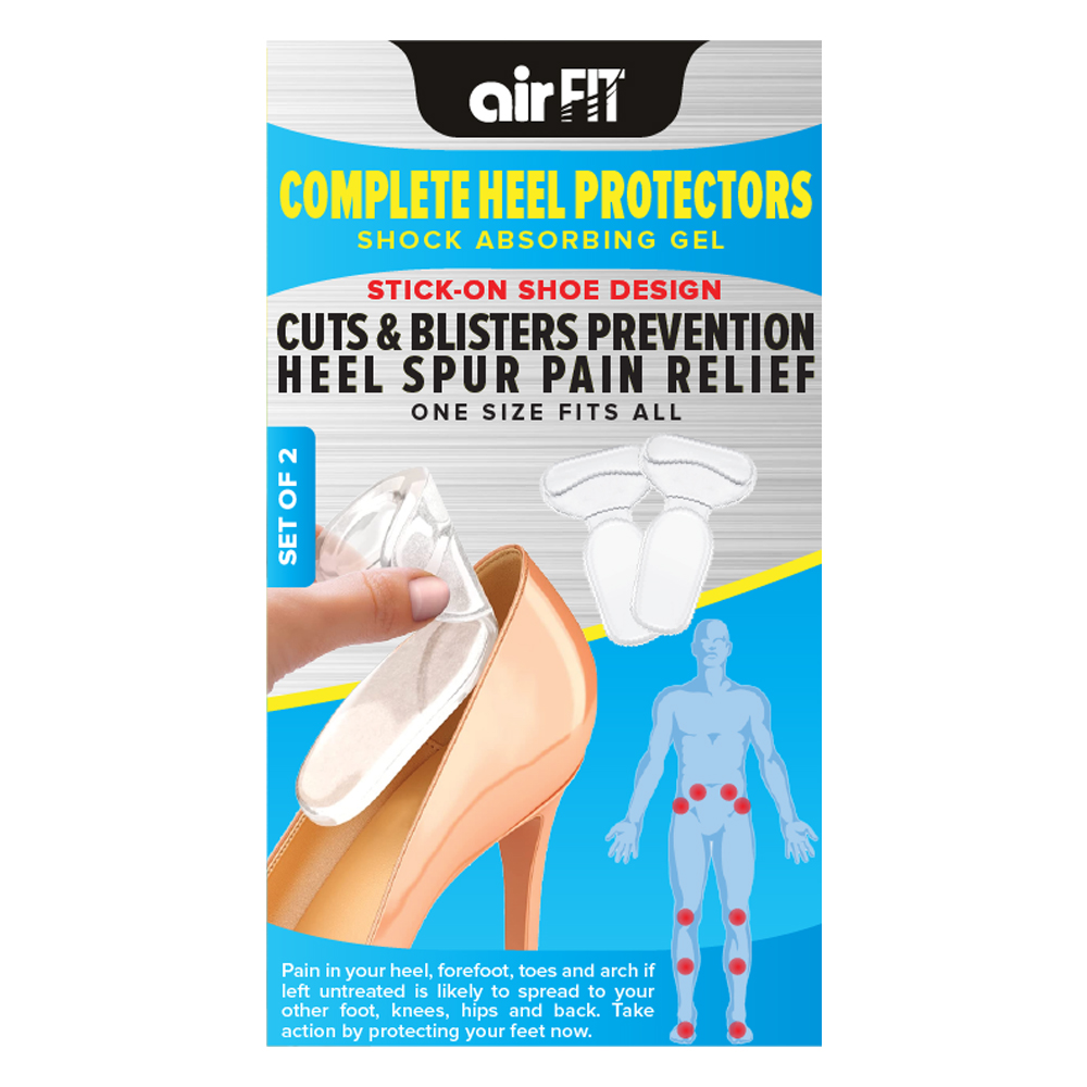AirFit Complete Heel Protector - Stick On Shoe Design (2 pcs)