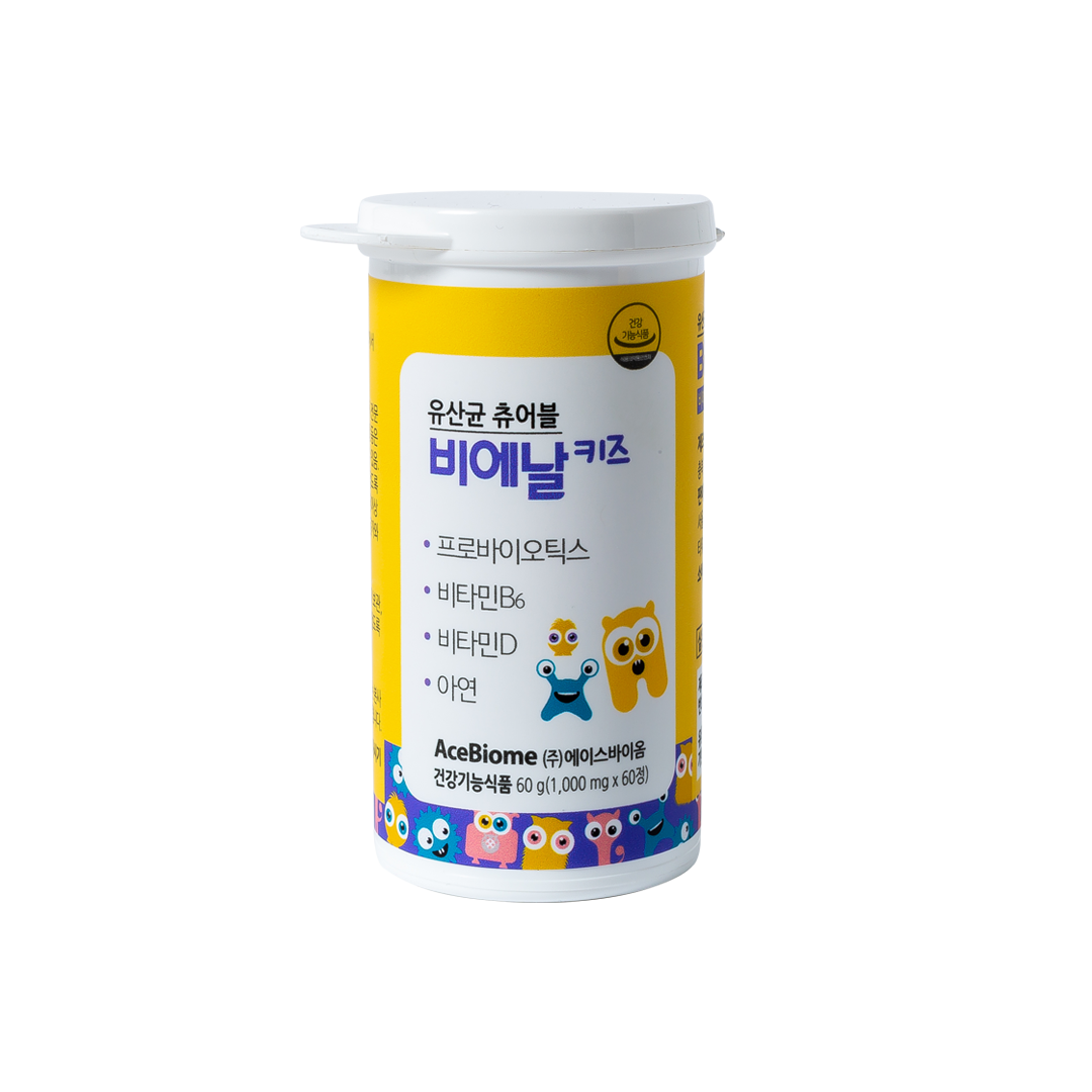 Acebiome BNRKIDS Chewable Probiotics (60 Tablets)