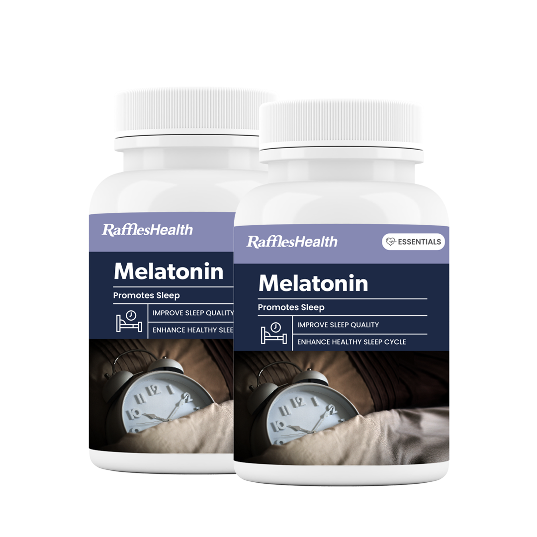 Raffles Melatonin 2mg (2 Bottles, 100 Tablets each)