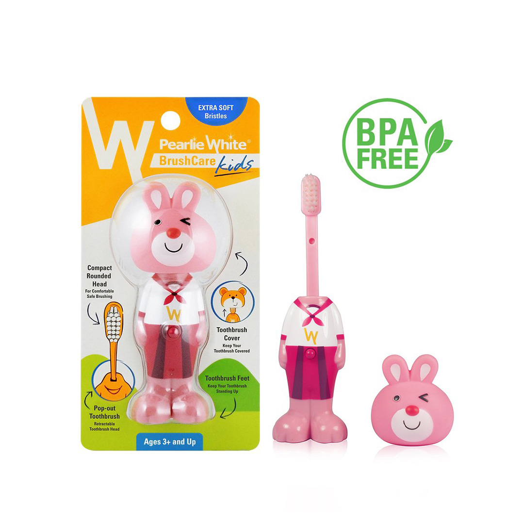 Pearlie White BrushCare Kids Pop-Up Extra Soft Toothbrush (Bunny)