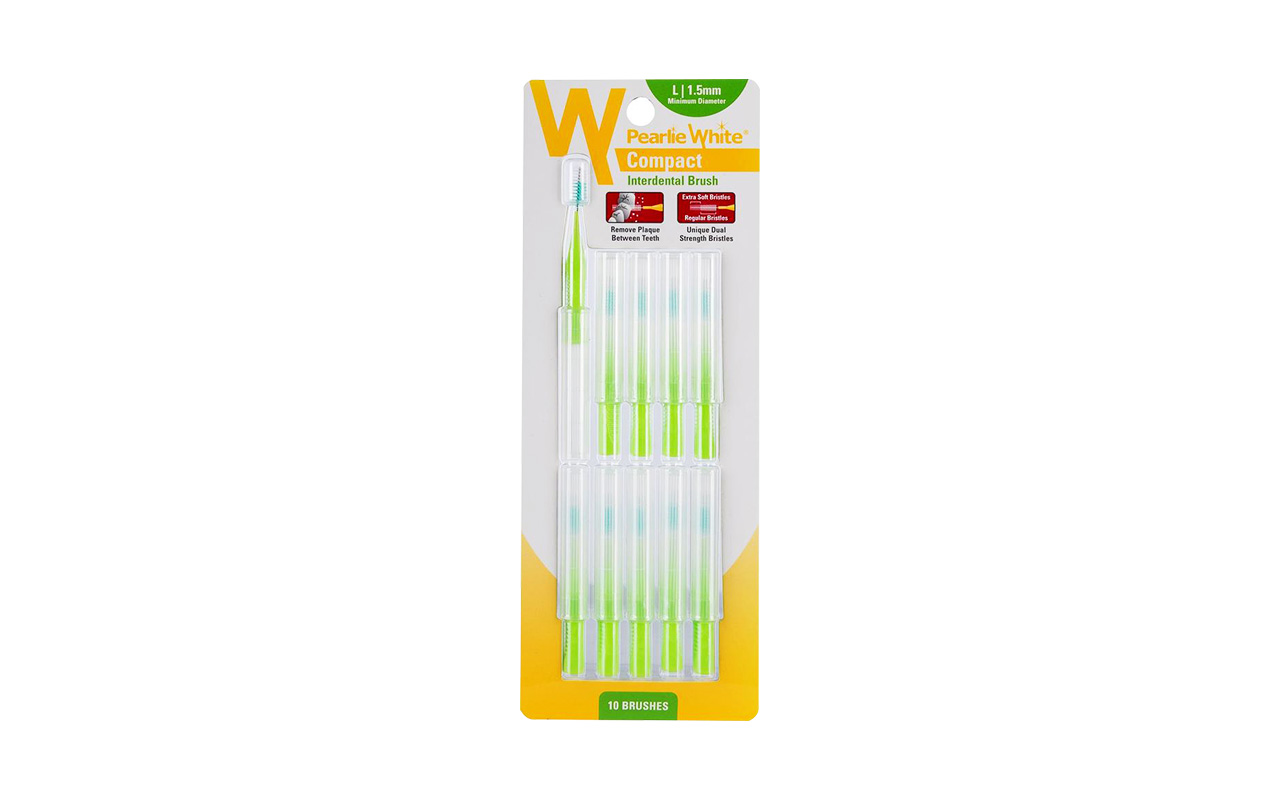 Pearlie White Compact Interdental Brush 1.5mm - Pack of 10