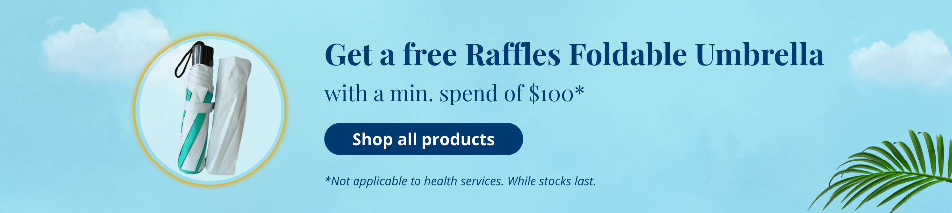 Free Raffles Foldable Umbrella